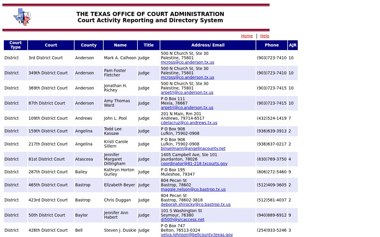 Rio Grande City court record check through the Texas court directory