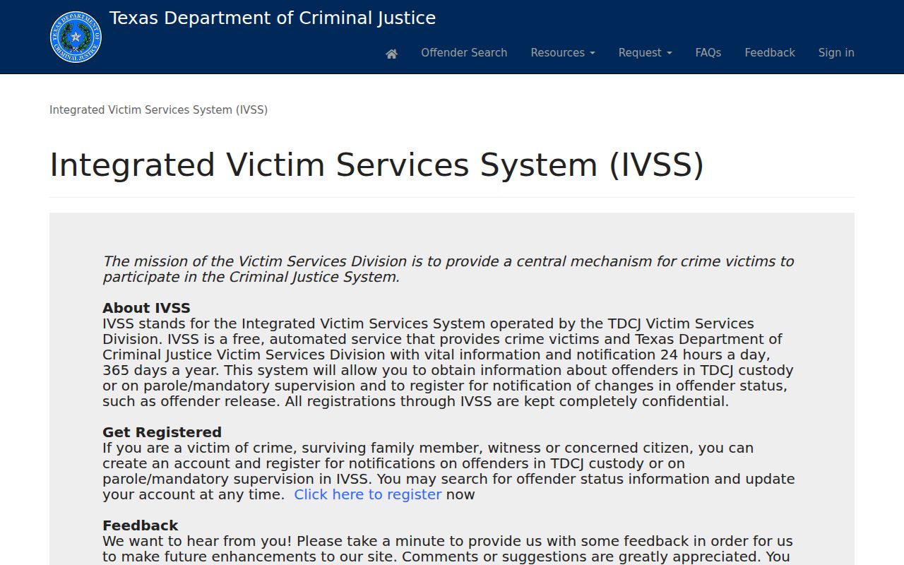 Starr County arrest records custody and parole status through IVSS